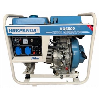 Máy phát điện chạy dầu không giảm âm HUSPANDA HD6500