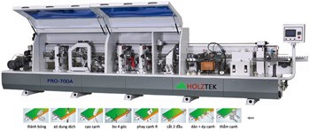 Máy dán cạnh tự động 8 chức năng Holztek PRO-700A