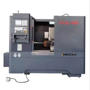 Máy tiện chính xác máy tiện CNC giường phẳng HT36x400 cho phôi kim loại 