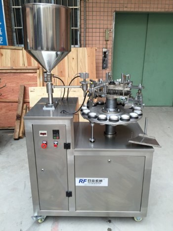 Máy hàn kín ống nhôm kim loại bán tự động keo hóa chất máy hàn kín ống mỹ phẩm RF-FWB
